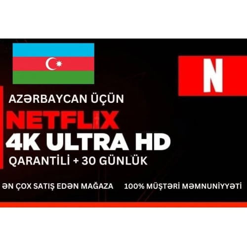  ⭐AZƏRBAYCAN 4K Ultra HD Netflix 1 AYLIK + GARANTİ + DESTEK